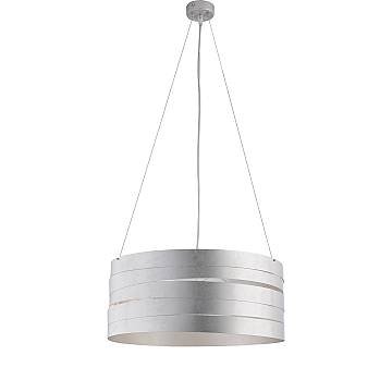 Sospensione Moderna 3 Luci Mambo Fasce Circolari Ferro Argento