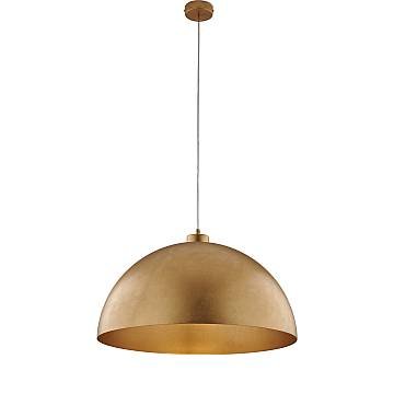 Sospensione Industrial 1 Luce Marcus In Ferro Laccato Oro Diam 50