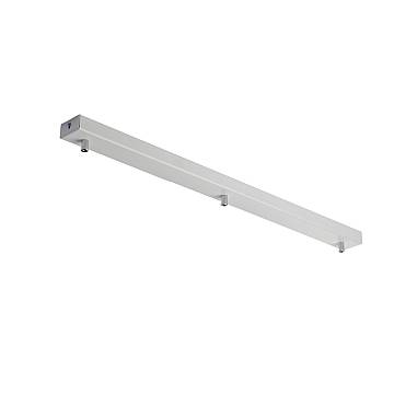 Binario Rettangolare Multicavo 3 Luci In Ferro Laccato Bianco 70 Cm