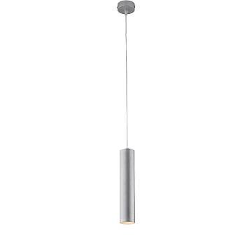 Sospensione Moderna A Cilindro Dag 1 Luce Gu10 In Ferro Laccato Argento