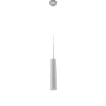 Sospensione Moderna A Cilindro Dag 1 Luce Gu10 In Ferro Laccato Bianco