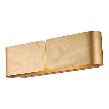 Applique Moderna 2 Luci Hug In Ferro Laccato Oro