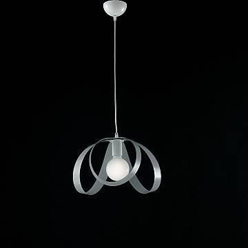 Sospensione Moderna 1 Luce Ferro Laccato Bianco E Grigio Serie Piovra