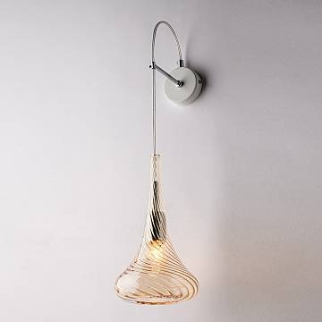 Applique Contemporanea Nemesi Metallo Ambra 1 Luce E14