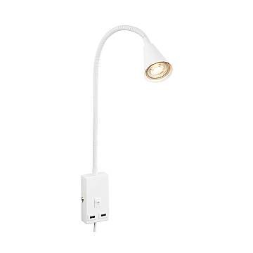 Applique Nordico Justra Metallo Bianco 1 Luce Gu10