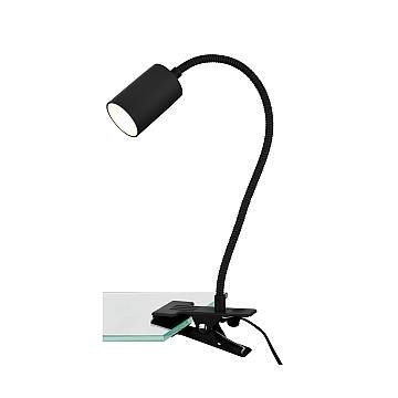 Lampada Da Tavolo Nordico Fleks Metallo Plastica Nero Led Integrato 3,5W 3000K