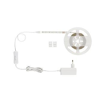 Striscia Led Ecoline Plastica Bianco 3Mt Led Integrato 10W 3000K 3Mt
