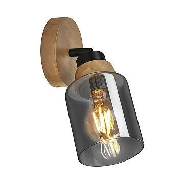 Spot Hema Metallo Effetto Legno 1 Luce E27