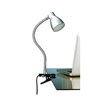 Lampada Da Tavolo Nordico Grip Metallo Argento Led Integrato 2,2W 3000K