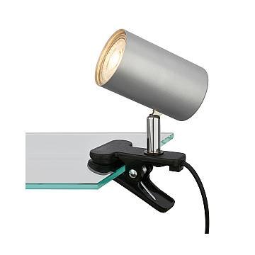 Lampada Da Tavolo Nordico Klem Metallo Nichel Satinato 1 Luce Gu10