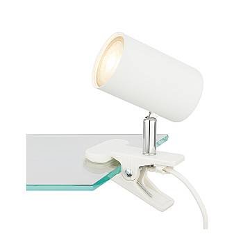Lampada Da Tavolo Nordico Klem Metallo Bianco 1 Luce Gu10