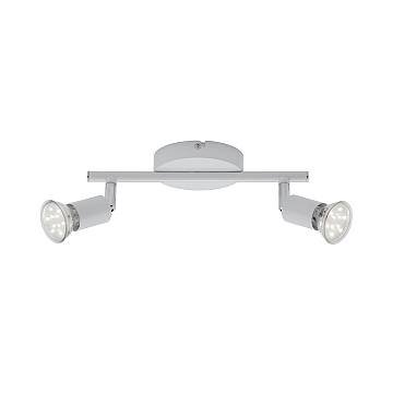 Spot Moderno Simple Metallo Bianco 2 Luci Gu10 3000K