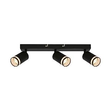 Spot Moderno Rub Metallo Nero 3 Luci Gu10