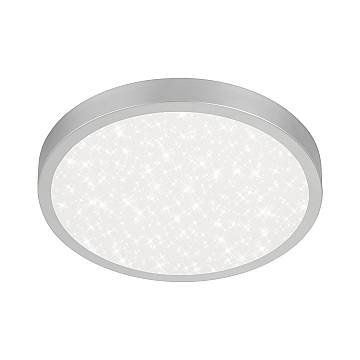 Plafoniera Moderna Runa Metallo Argento Led Integrato 18,5W 4000K