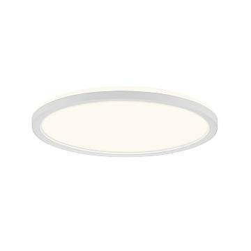 Plafoniera Moderna Slim Drip Plastica Bianco Led Integrato 22W 4000K