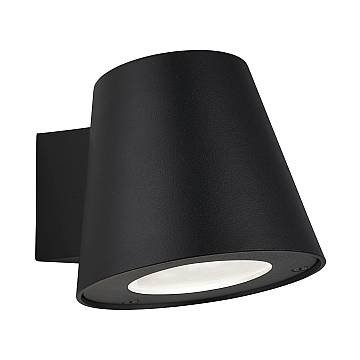 Applique Esterno Moderno Luanda Metallo Nero 1 Luce Gu10 4000K