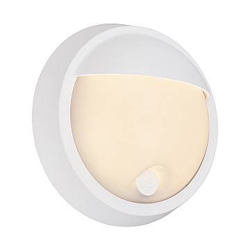 Applique Esterno Moderno Puni Metallo Bianco Opaco Led Integrato 4W 3000K