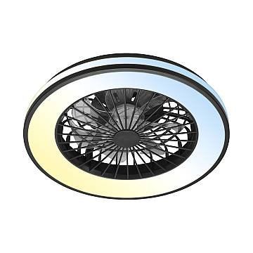 Ventilatore Moderno Breezy Plastica Nero Led Integrato 24W 3000K