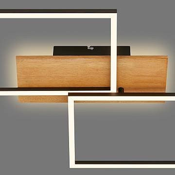 Applique Contemporanea Cornice Metallo Nero Led Integrato 30W 3000K