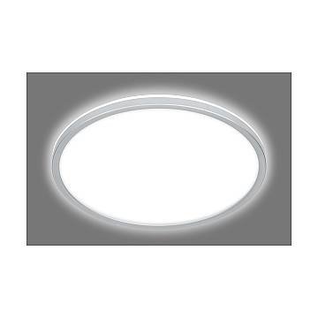 Plafoniera Moderna Pulap Plastica Cromo Opaco Led Integrato 18W 4000K