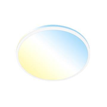 Plafoniera Moderna Pulup Plastica Bianco Led Integrato 22W 3000K