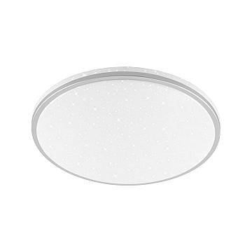 Plafoniera Moderna Silin Plastica Cromo Opaco Led Integrato 16W 4000K