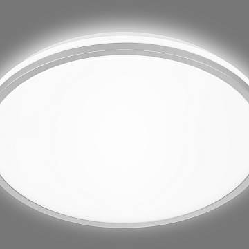 Plafoniera Moderna Pulap A Plastica Cromo Opaco Led Integrato 8,5W 4000K