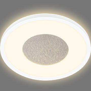 Plafoniera Moderna Sufit Kristal Plastica Cromo Opaco Led Integrato 18W 3000K