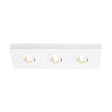 Plafoniera Moderna Hoka Metallo Bianco 3 Led Integrato 4W Da 2700 A 4000K