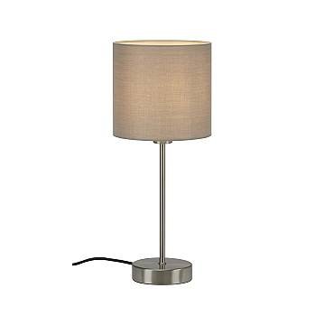 Lampada Da Tavolo Contemporanea Fabric Metallo Nichel Satinato 38,5Cm 1 Luce E14