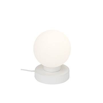Lampada Da Tavolo Moderna Pulu Metallo Bianco 1 Luce E14