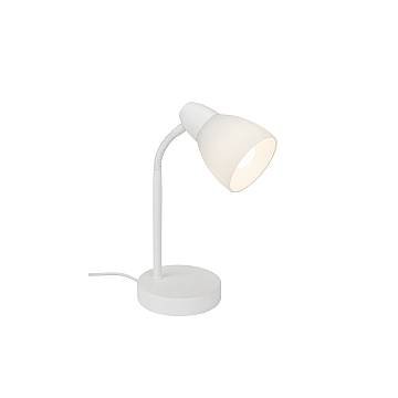 Lampada Da Tavolo Nordico Masani Metallo Bianco 1 Luce E14