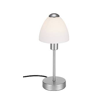 Lampada Da Tavolo Contemporanea Manino Metallo Argento 1 Luce E14