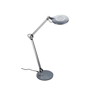 Lampada Da Tavolo Nordico Office Plastica Grigio Antracite Led 7W 3000K