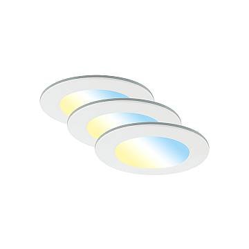 Set 3 Faretti Incasso Fungo Color Plastica Bianco Led Integrato 4,8W