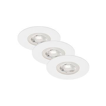 Set 3 Faretti Incasso Kulana Plastica Bianco Led 4,9W 3000K Ip44