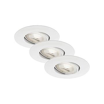 Set 3 Faretti Incasso Kulana Plastica Bianco A Led 4,9W 3000K Ip44