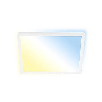 Plafoniera Moderna Slim Plastica Bianco Led Integrato 18W Da 2700 A 6500K Ip20