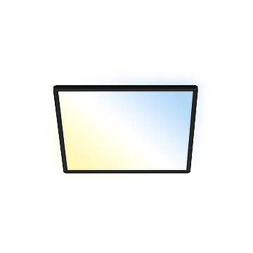 Plafoniera Moderna Slim Plastica Nero Led Integrato 22W Da 2700 A 6500K Ip20