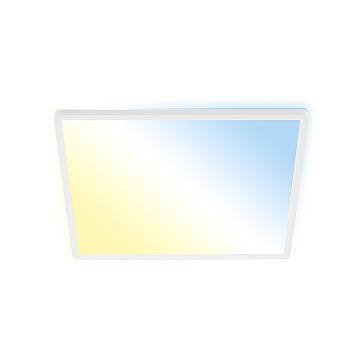 Plafoniera Moderna Slim Plastica Bianco Led Integrato 22W Da 2700 A 6500K Ip20