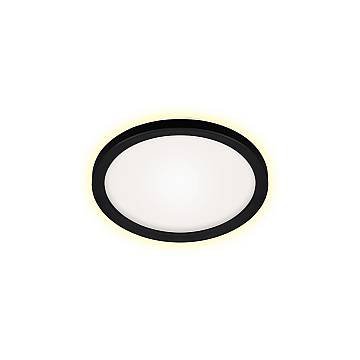 Plafoniera Moderna Slim Plastica Nero Led Integrato 12W 4000K