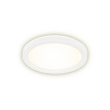 Plafoniera Moderna Slim Plastica Bianco Led Integrato 14W 4000K