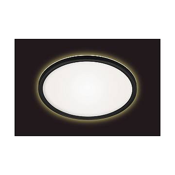 Plafoniera Moderna Slim Plastica Nero Led Integrato 18W 4000K