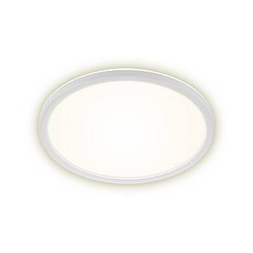 Plafoniera Moderna Slim Plastica Bianco Led Integrato 18W 4000K