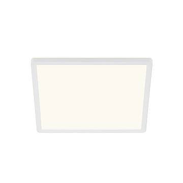 Plafoniera Moderna Slim Plastica 30Cm Bianco Led Integrato 18W 4000K