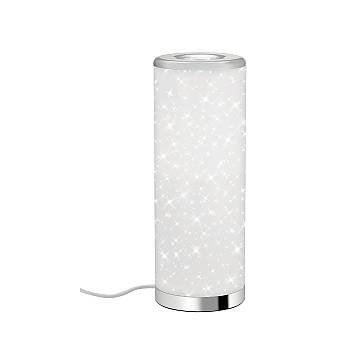 Lampada Da Tavolo Moderna Star Plastica Cromo 1 Luce Gu10 3000K