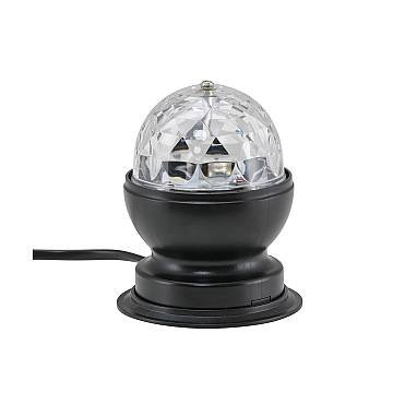 Lampada Da Tavolo Moderna Disco Light Plastica Nero Led 3W