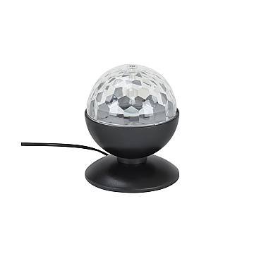 Lampada Da Tavolo Moderna Disco Light Plastica Nero Led Integrato 3W