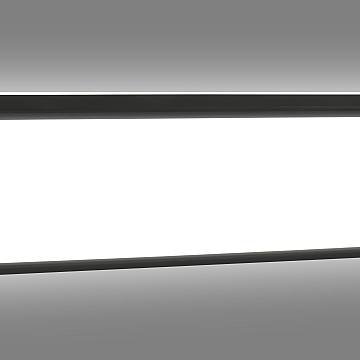 Plafoniera Moderna Slim Plastica Nero Led 22W 4000K