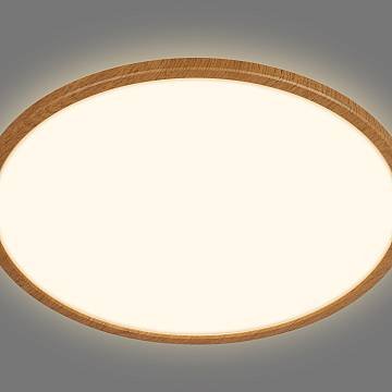 Plafoniera Moderna Tava Wood Plastica Effetto Legno Led Integrato 22W 3000K Ip20